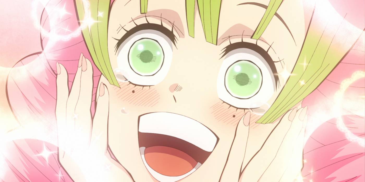 Demon-Slayer-Mitsuri-Kanroji-Love-Hashira looking happy and smiling