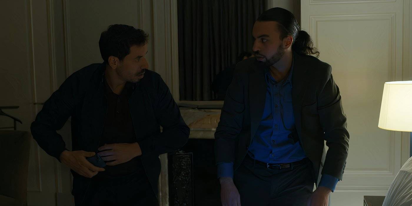 Два агента DGSI, выглядящие шокированными в *Ad Vitam* (2025)