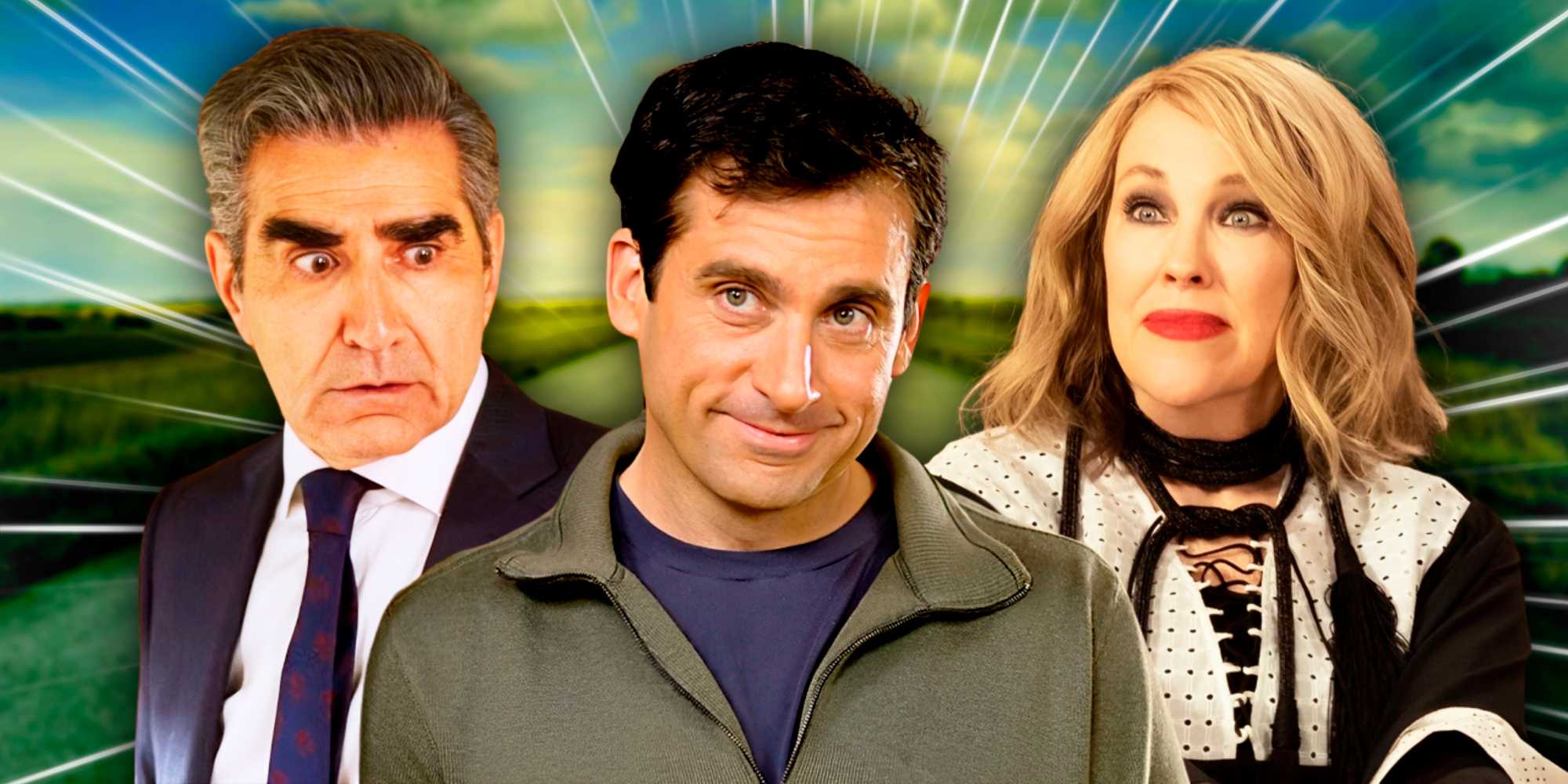 Эвген Леви и Кэтрин О'Хара в "Schitt's Creek", и Стив Каррелл