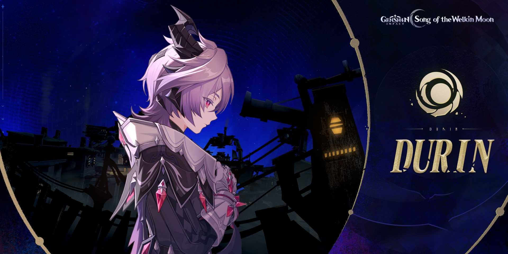 Дюрин из Genshin Impact имеет розовые волосы и рога.