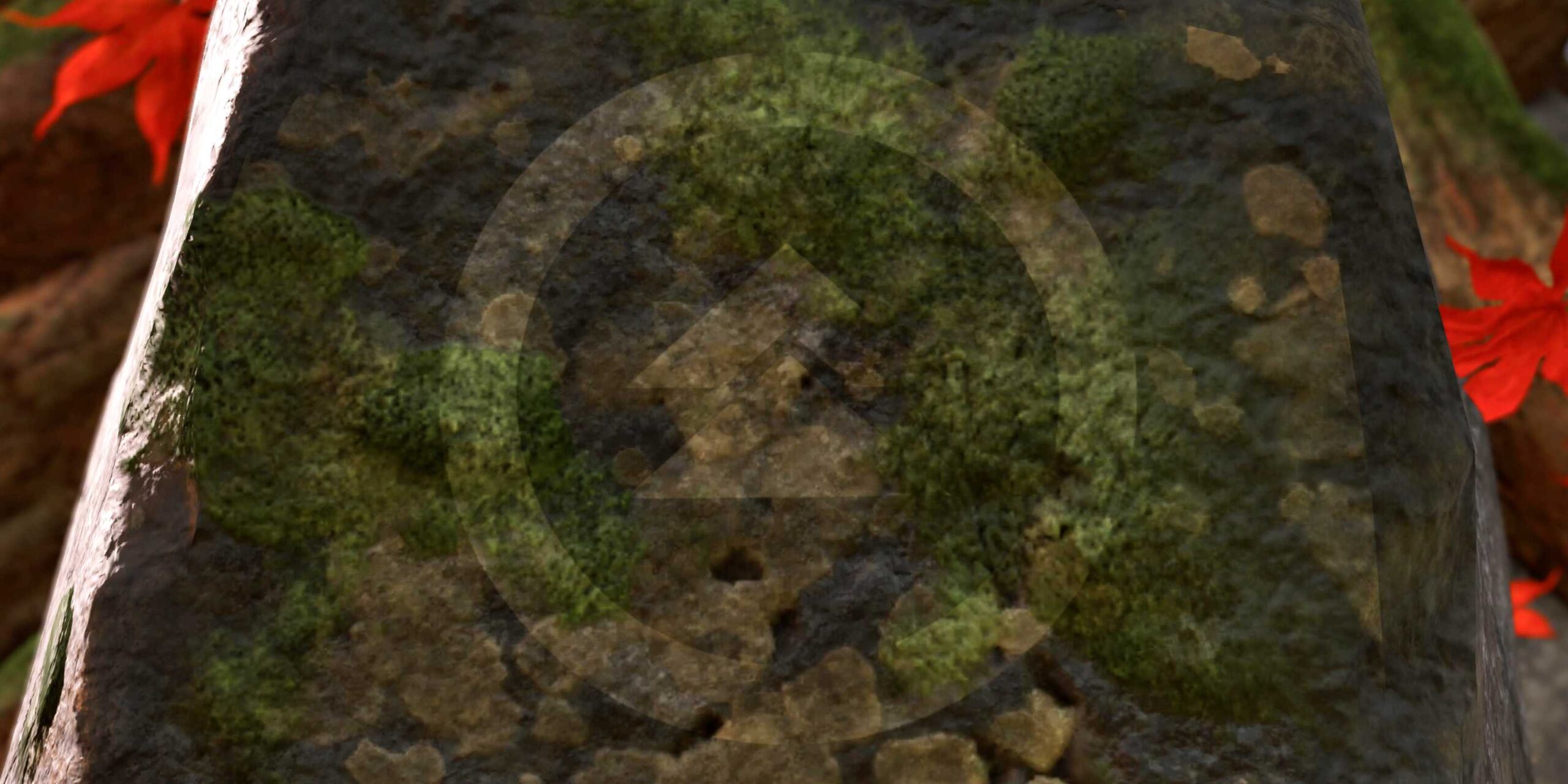 Потускневшее знамя клана Сакай, нарисованное на камне в Призраке Йотей.