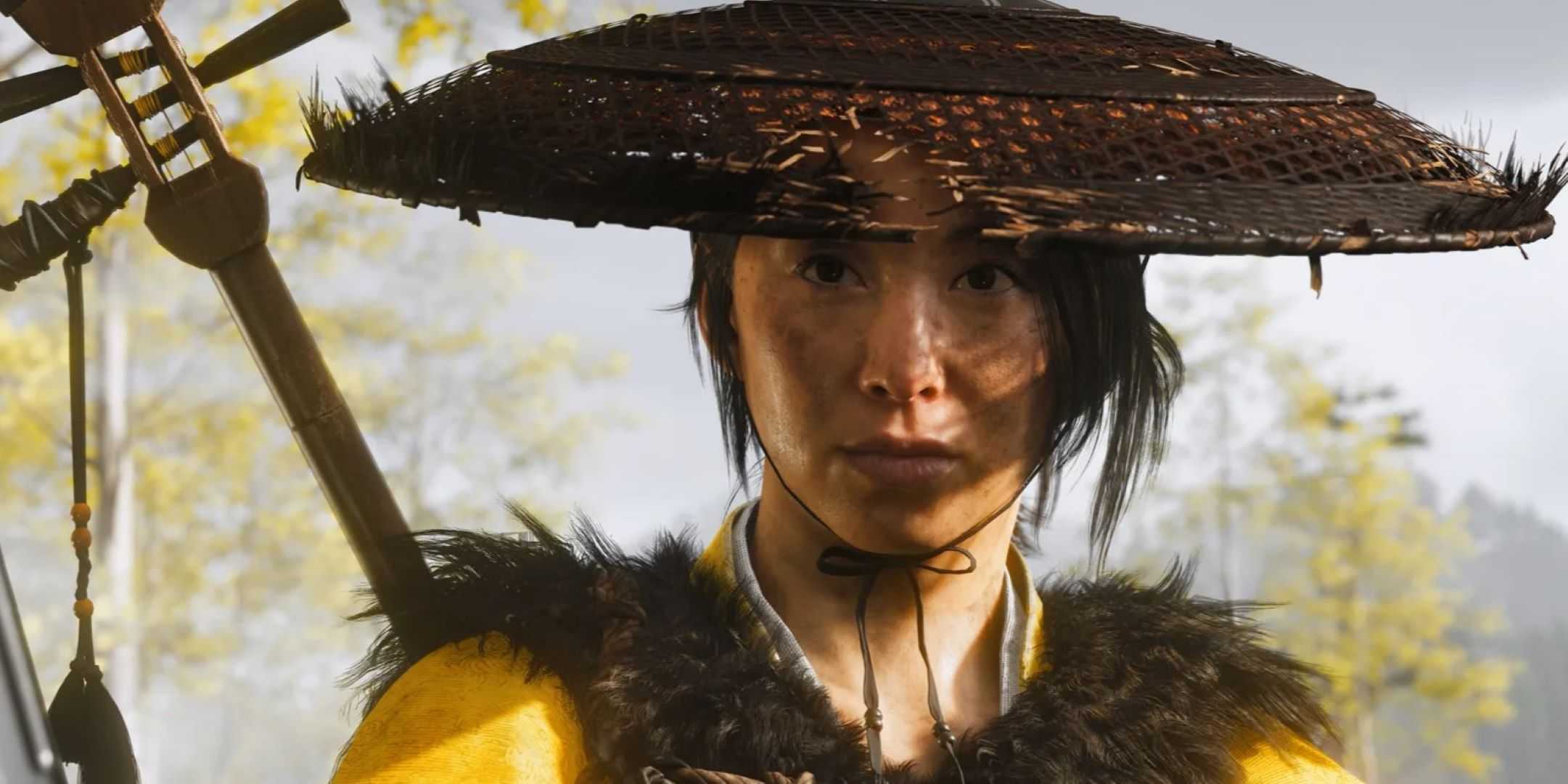 Крупный план Ацу, главной героини Ghost of Yotei