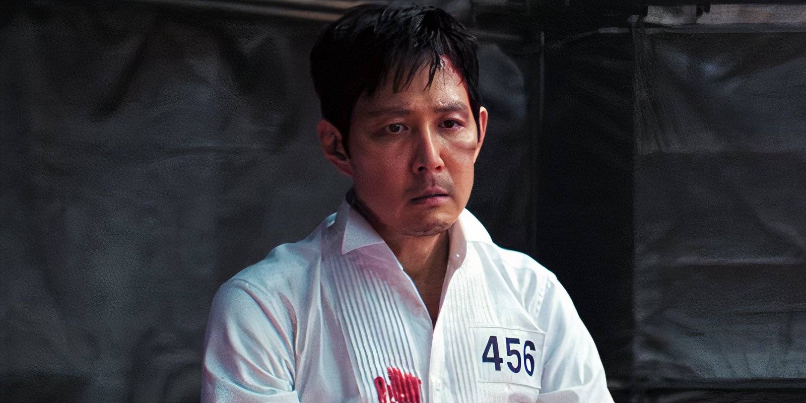 Ги-хун с кровью на рубашке в 3 сезоне "Игры кальмаров"