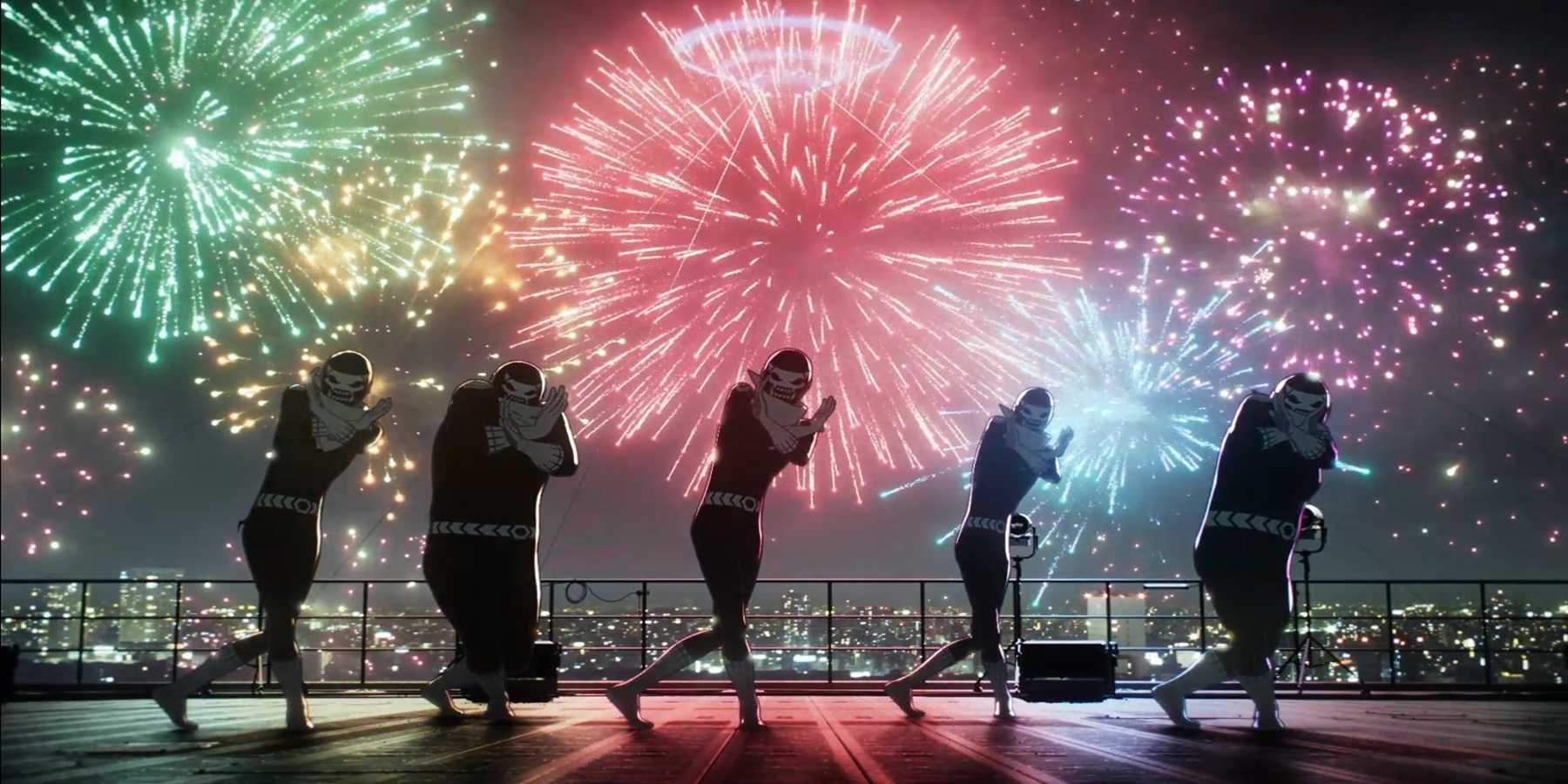 Бойцы в конце аниме Go! Go! Loser Ranger!