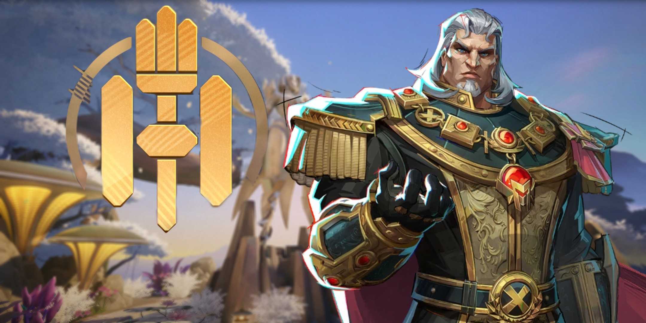 Косплей King Magnus Magneto из Marvel Rivals с логотипом события Hellfire Gala