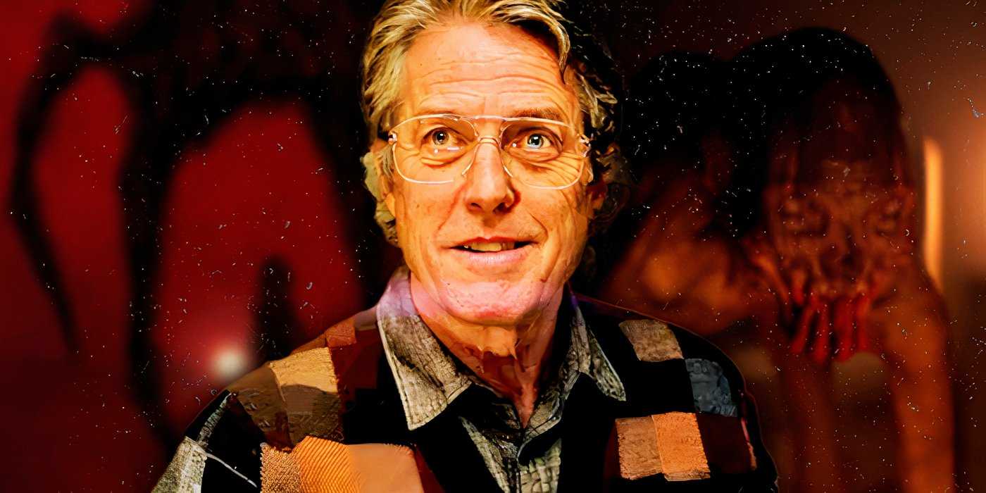 Гай Грант улыбается в трейлере к фильму *Heretic*