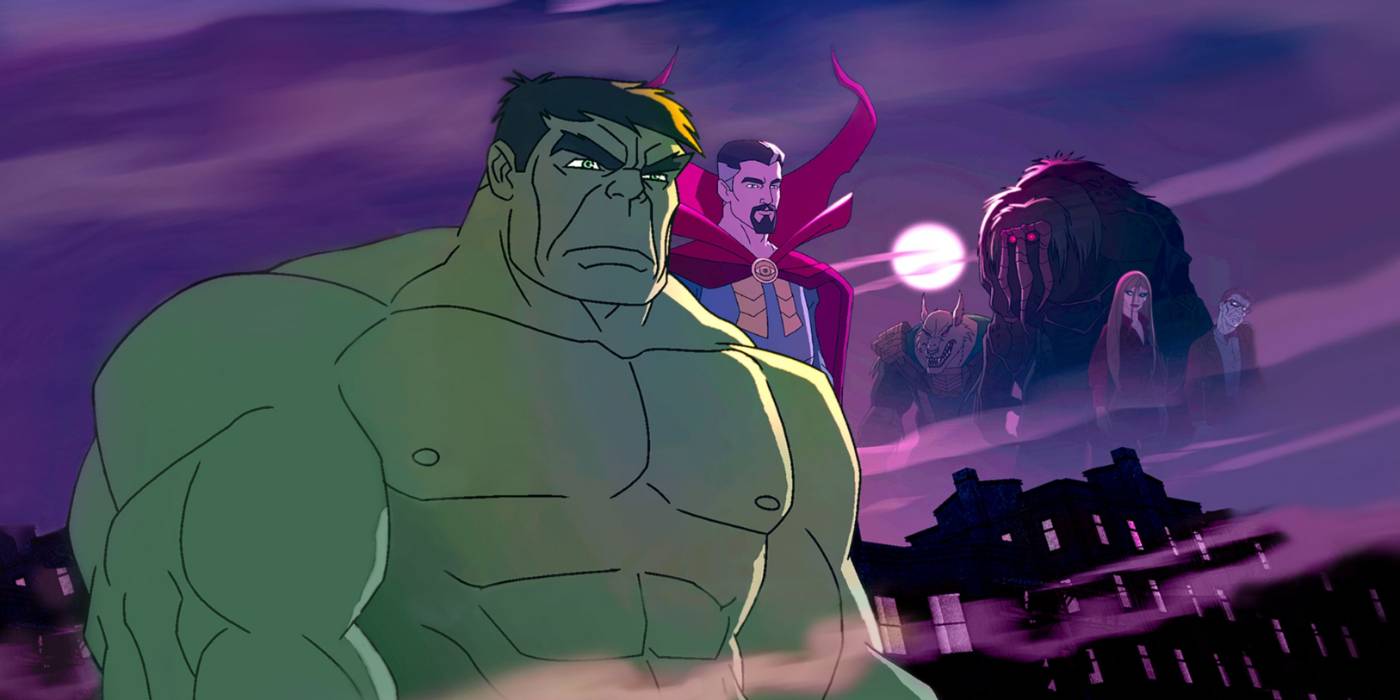 Промо-арт фильма "Hulk: Where Monsters Dwell" с Халком, объединившимся со Стрэнджем.