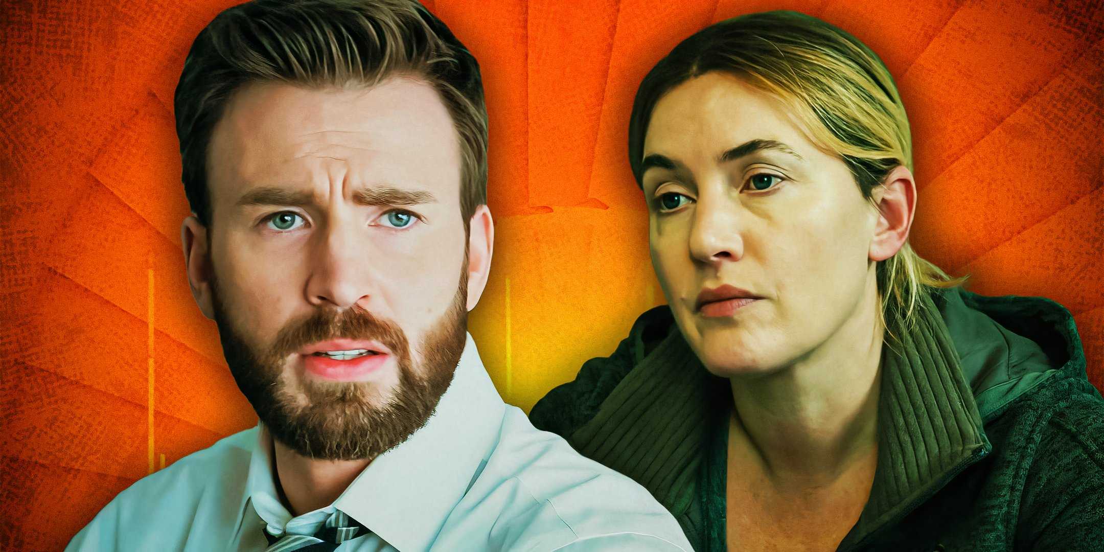 Изображение из "Defending Jacob", "Mare of Easttown", "Chris Evans" и "Kate Winslet"