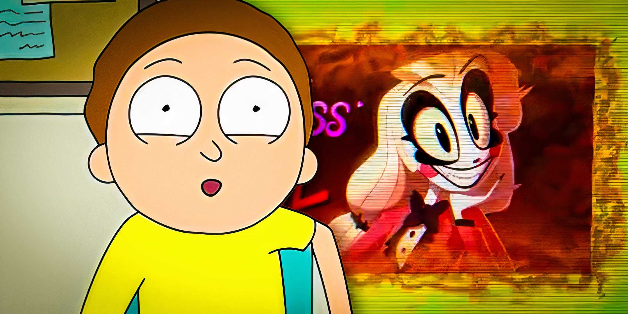 Изображения из Rick and Morty и Hazbin Hotel