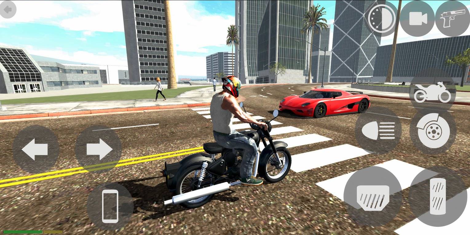 Изображение человека, катающегося на велосипеде в Indian Bikes Driving 3D.