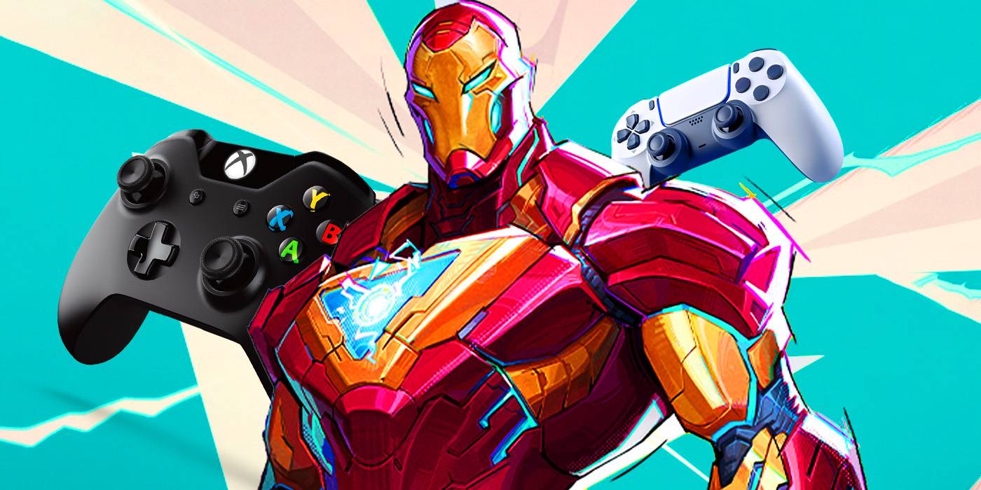 Железный человек из Marvel Rivals с консолями Xbox и PS5