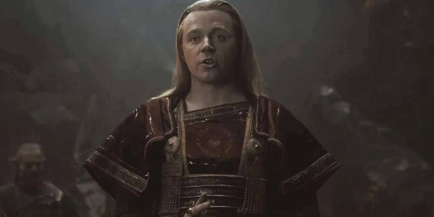 Джек Лоуден в роли Саурона, говорящего с орками в 2 сезоне *Колец власти*, 1 эпизод.