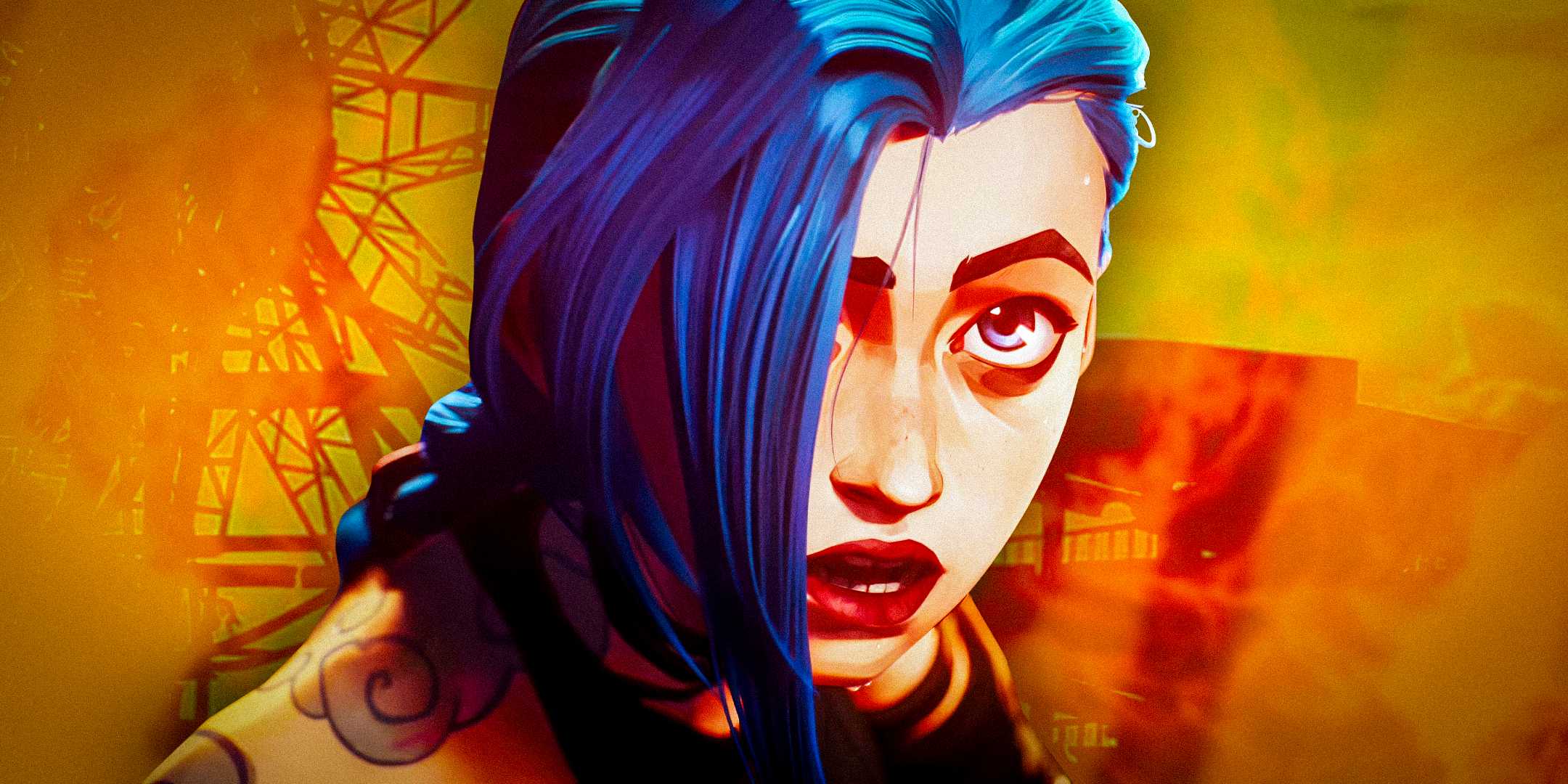 Джин (Элла Пернелл) из "Arcane" на фоне из "Fallout"