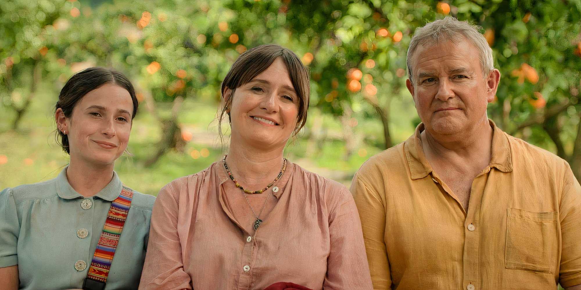 Актеры: Мэдилин Харрис, Эмили Морт и Хью Бонвилль в роли Джуди, Мэри и Генри Браун в "Paddington in Peru"