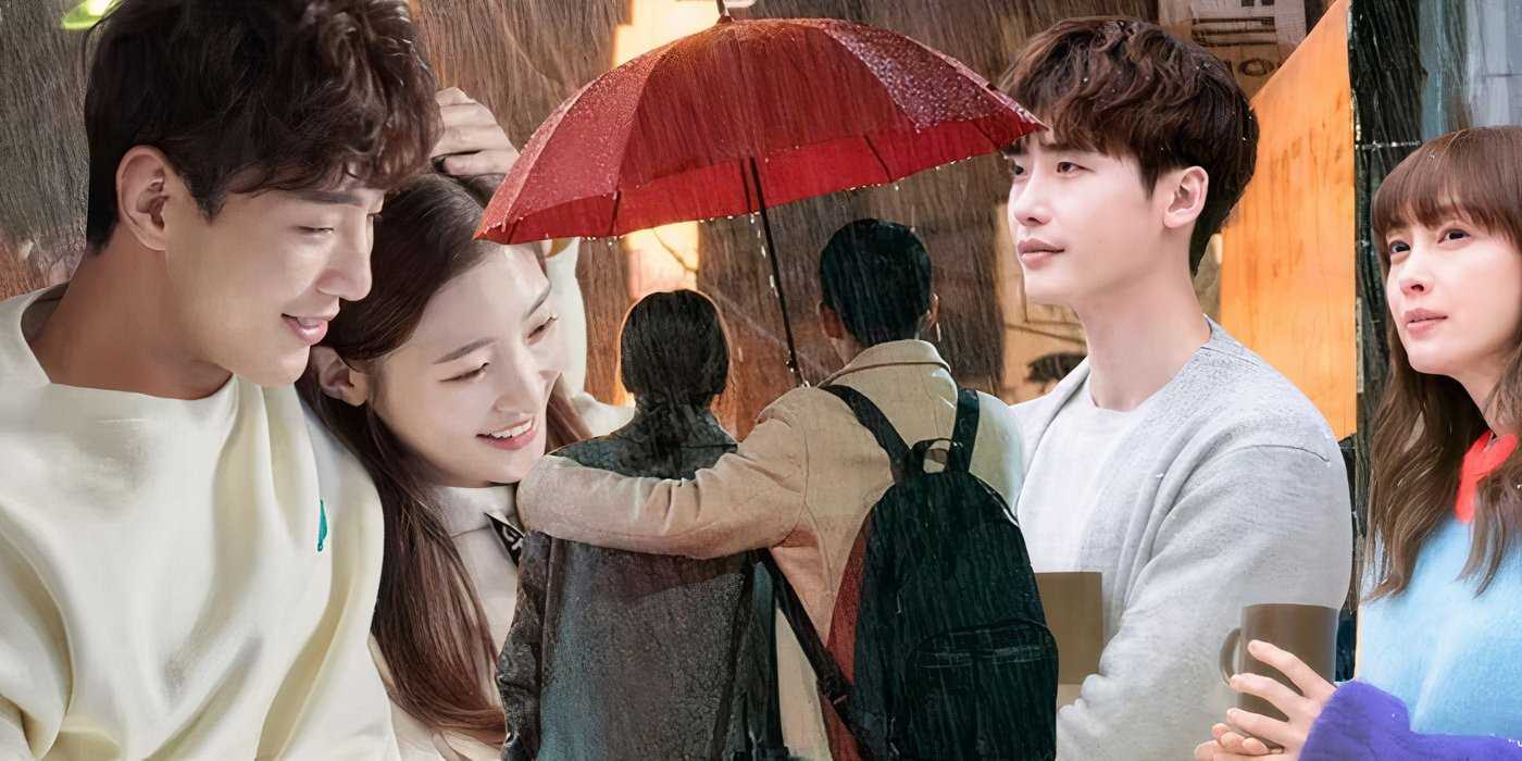 Коллаж персонажей из различных романтических корейских драм