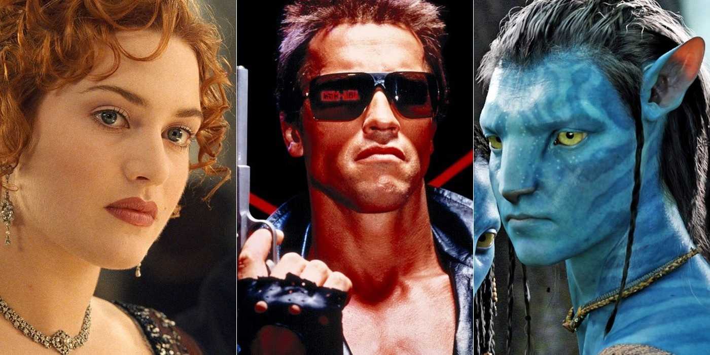 Кейт Уинслет в роли Роуз в фильме 'Титаник', Арнольд Шварценеггер в фильме 'Терминатор' и Сэм Уортингтон в роли Джека в фильме 'Аватар'