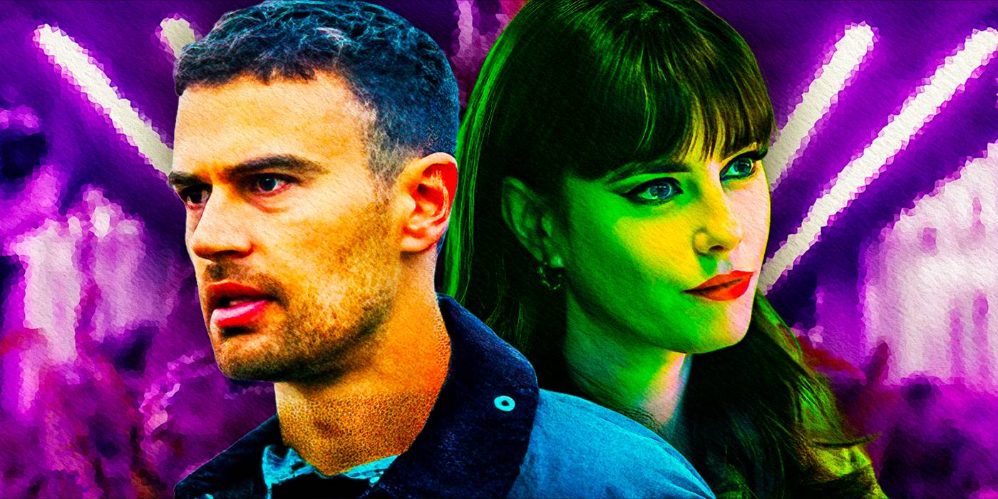 Кая Скоделарио в роли Сасси Глэйс и Тео Джеймс в роли Эдди Хорнима из "The Gentlemen" от Netflix