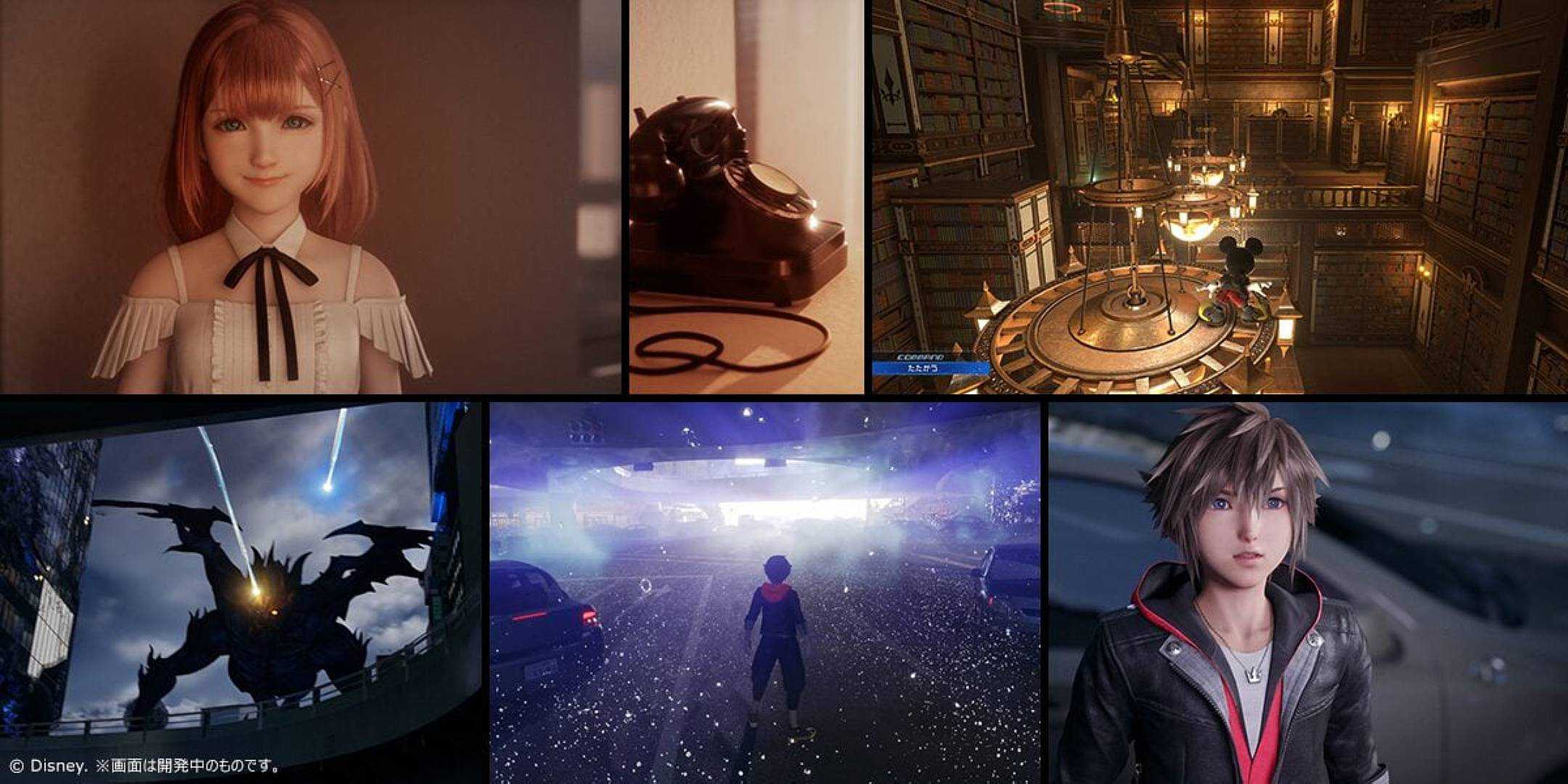 Коллаж скриншотов из Kingdom Hearts 4.