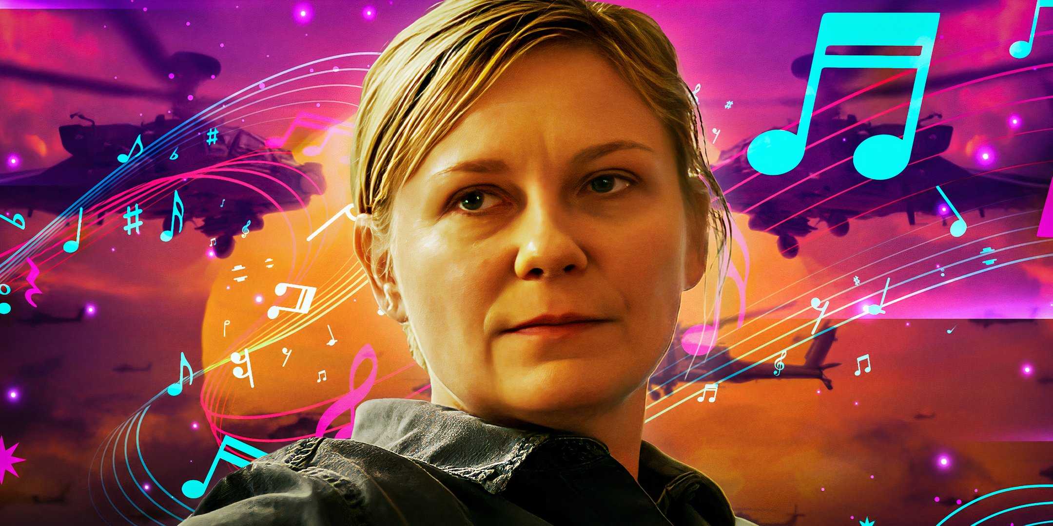 Керстен Данст в роли Ли в фильме "Гражданская война"