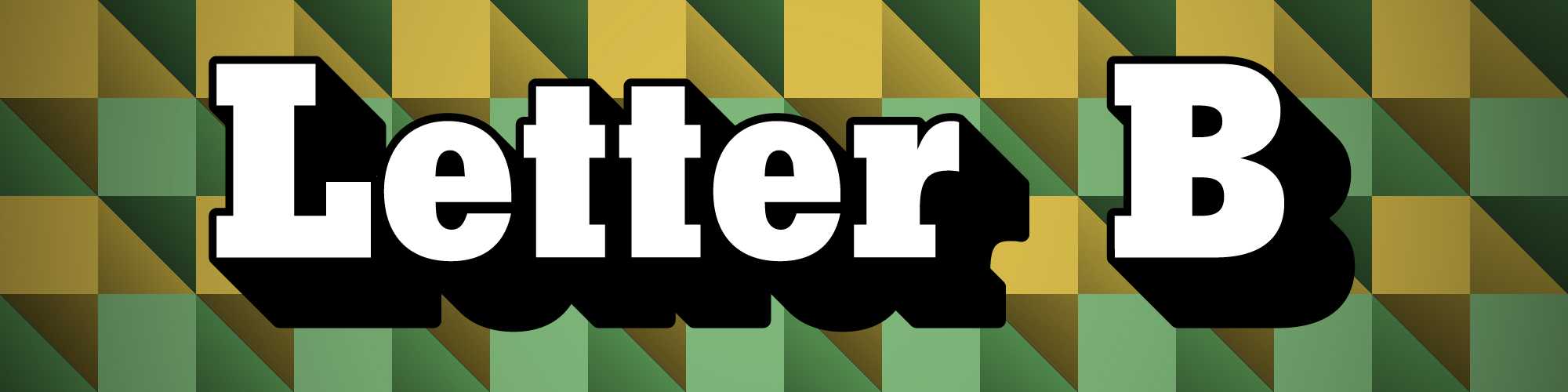 Слова "LETTER B" на фоне, похожем на Wordle