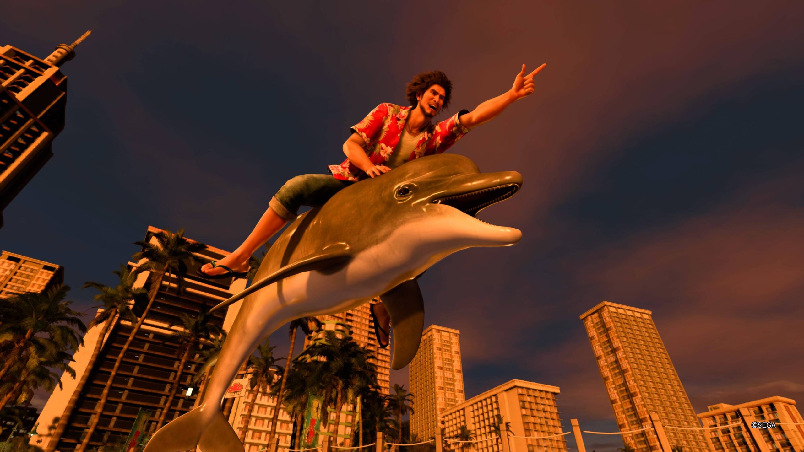 Like A Dragon Infinite Wealth Kasuga Riding Dolphin