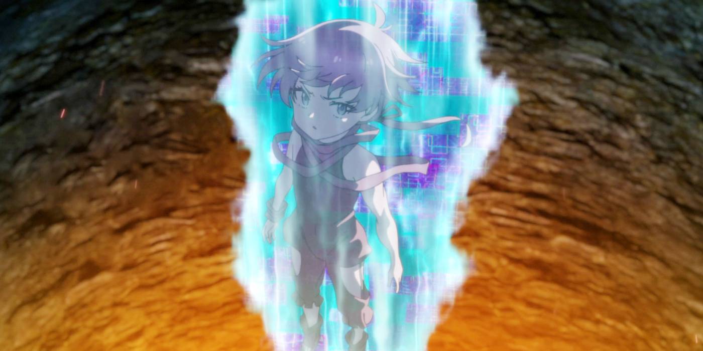 Ллойд позирует, как Гоку, с аурой в I Was Reincarnated as the 7th Prince so I Can Take My Time Perfecting My Magical Ability