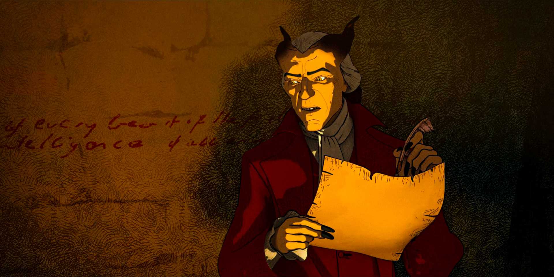 Сатана делает заметки в 4 сезоне *Love, Death & Robots*, 10 эпизод