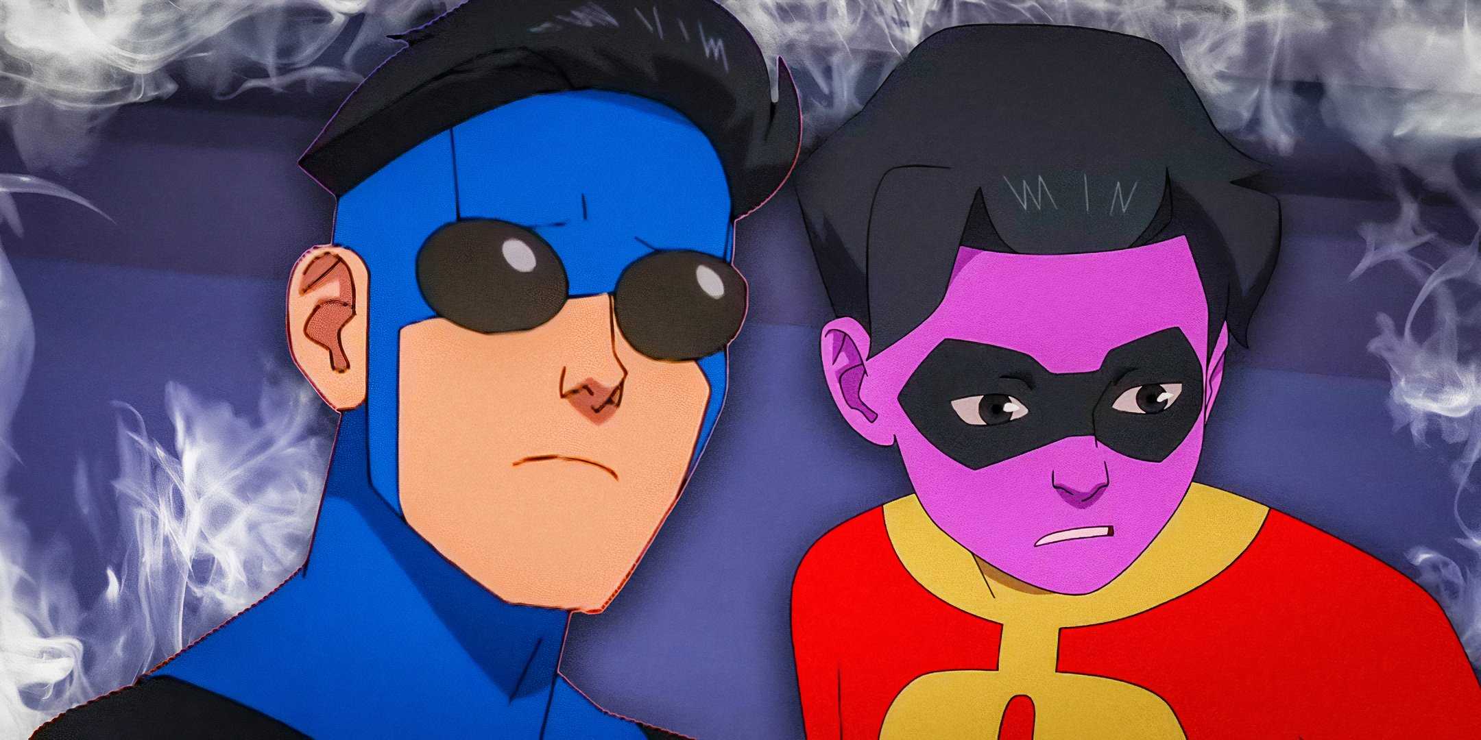 Марк Грейсон и Оливер (Малыш Омни-Мэн) выглядят грустно в Invincible