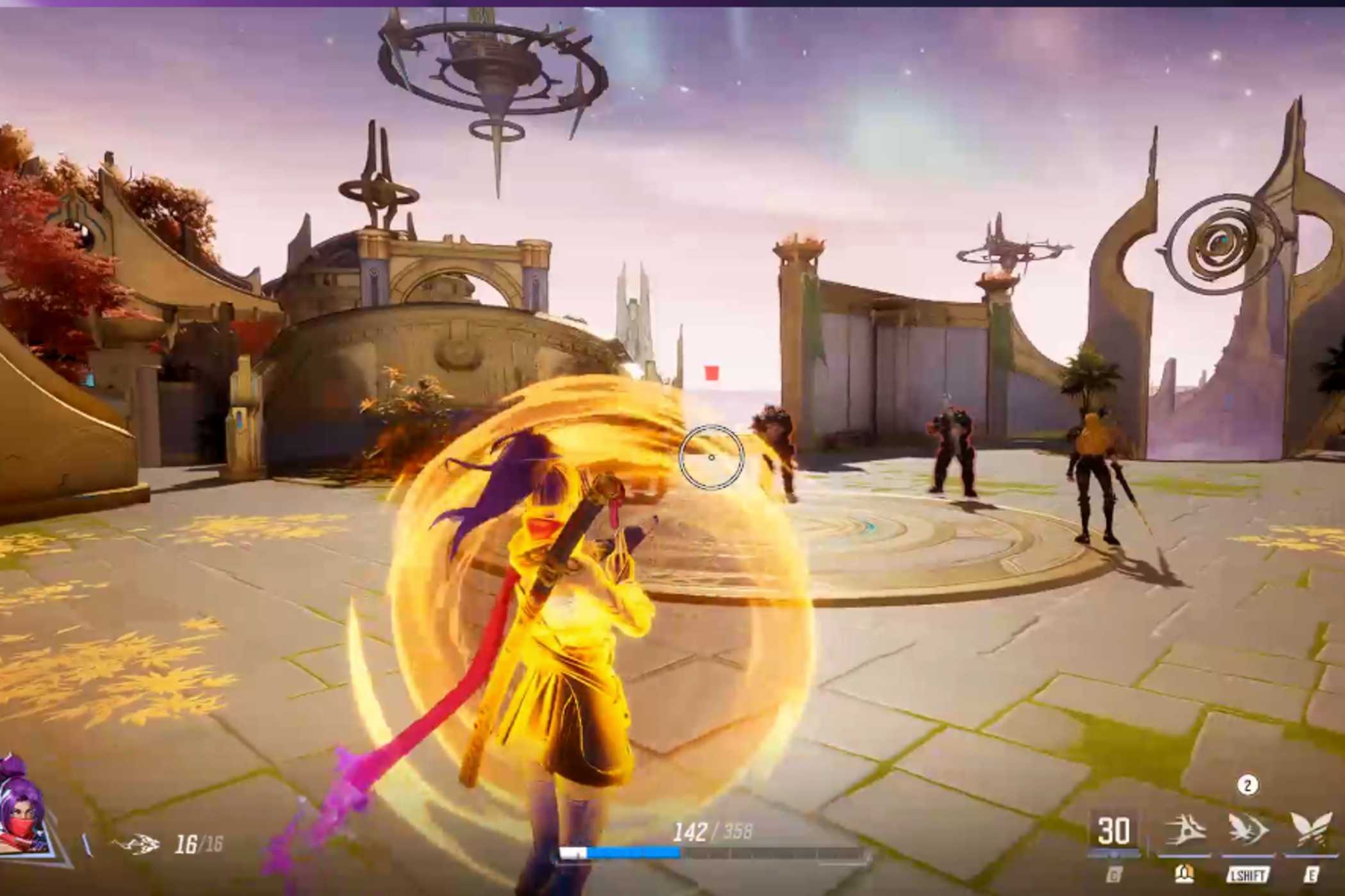 Psylocke в Marvel Rivals использует способность "Time Rewind".