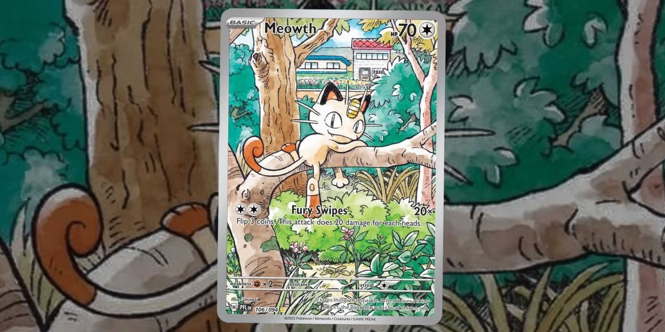 Карта Meowth 106 из Pokemon Phantasmal Flames