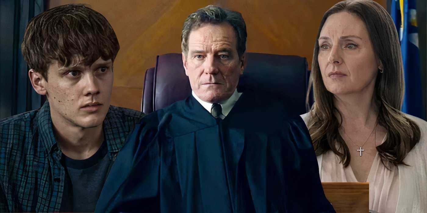 Коллаж с изображением Майкла, Джины и Адама в "Your Honor"