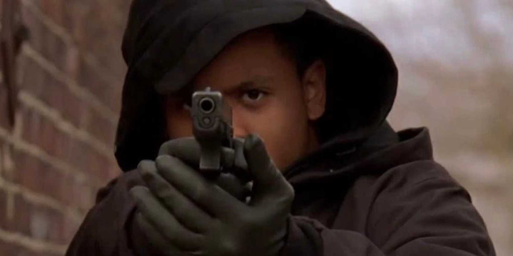 Майкл с оружием в «The Wire»