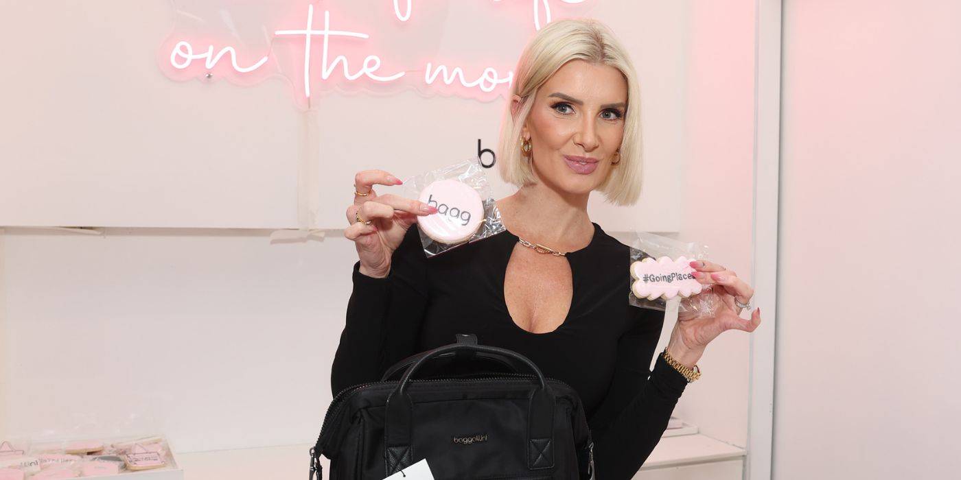 Николь Унг из *Selling Sunset* держит продукты в зоне подарков