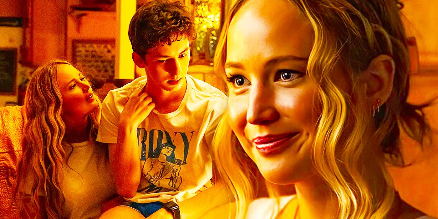 Дженнифер Лоуренс и Эндрю Барта Фельдмана в фильме *No Hard Feelings*.