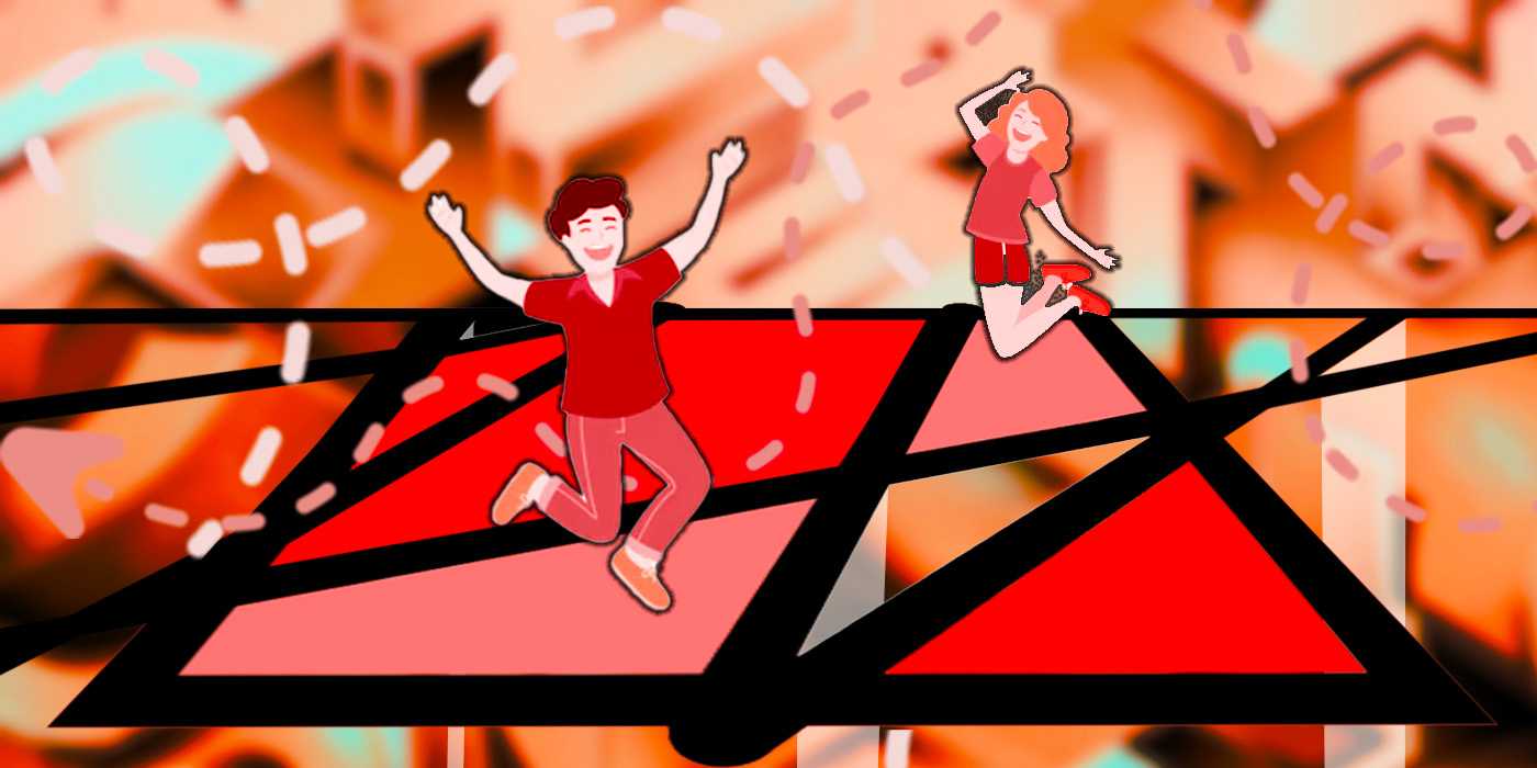 Игра NYT Letter Boxed с аватарами мобильного приложения, прыгающими вокруг