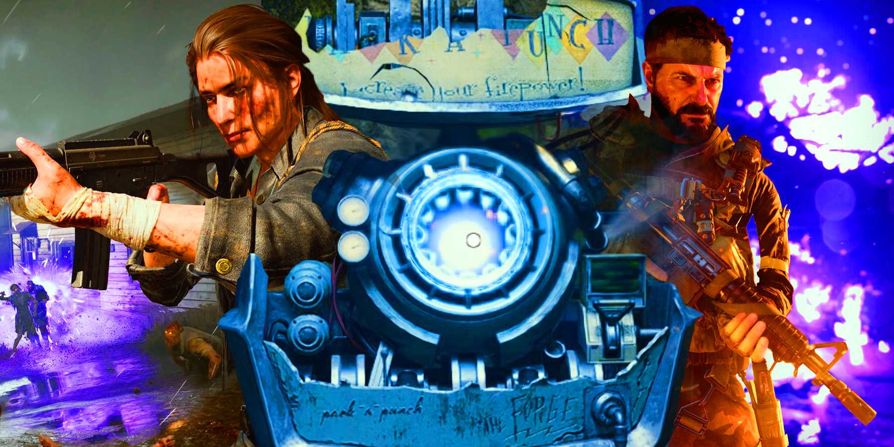 Pack-A-Punch из Black Ops 6 с некоторыми персонажами