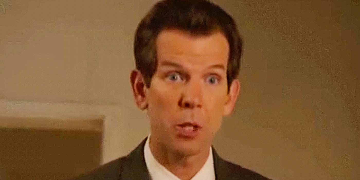 Пастор Джефф (Мэтт Хоби) в шоке и раздражении в финале 6 сезона *Young Sheldon*