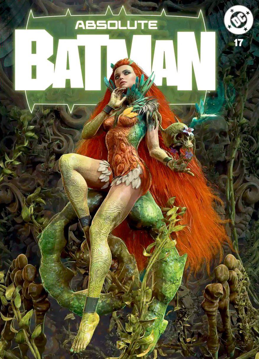 Poison Ivy позирует с черепом среди растений на обложке Absolute Batman #17