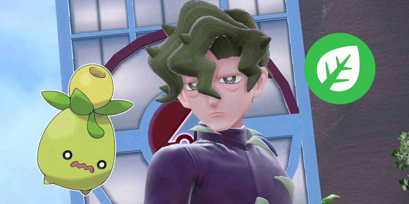 Pokemon Scarlet Violet Grass Type Gym Leader Brassius.