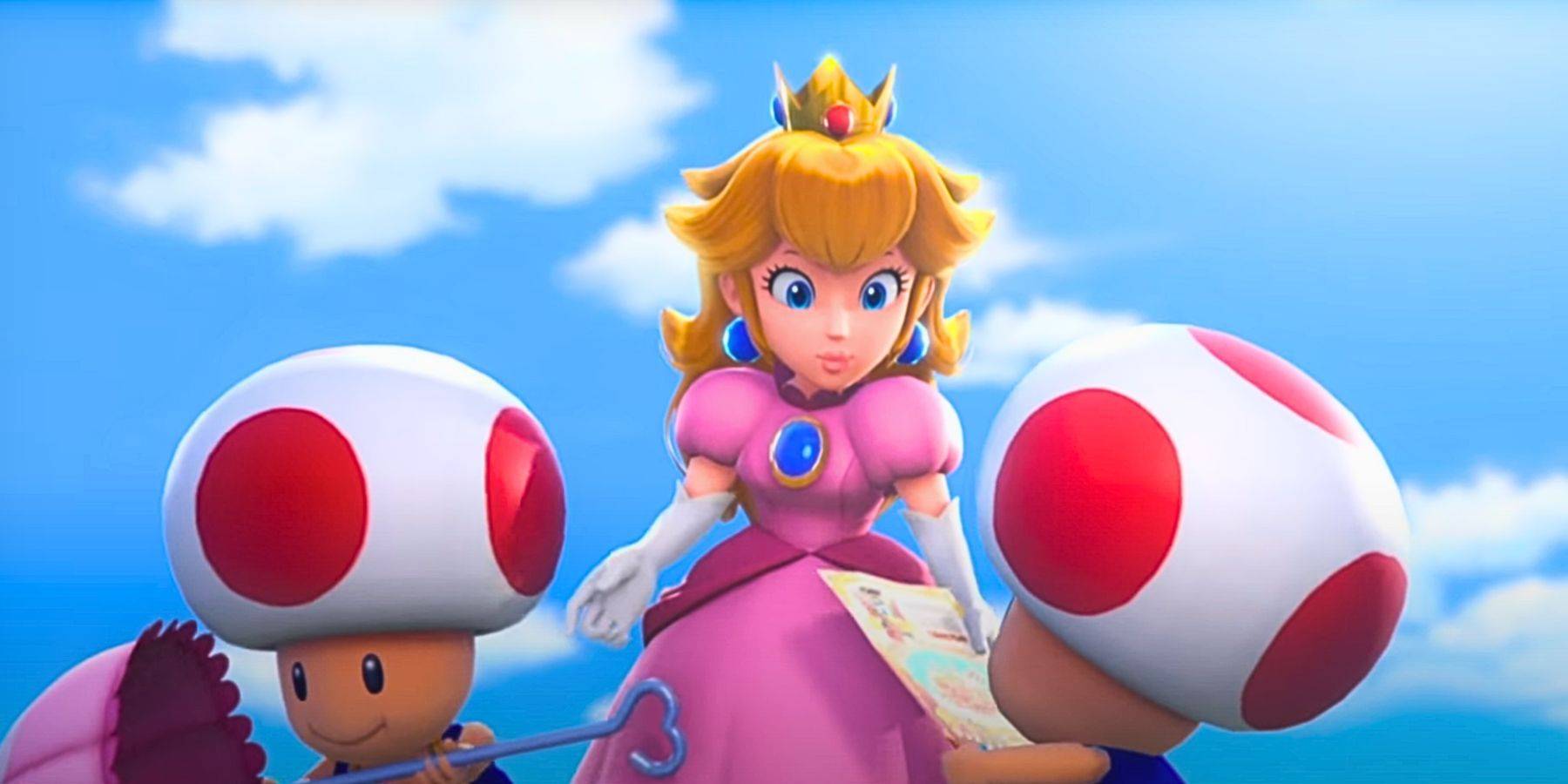 Принцесса Пейч с Тоадами в Princess Peach Showtime.
