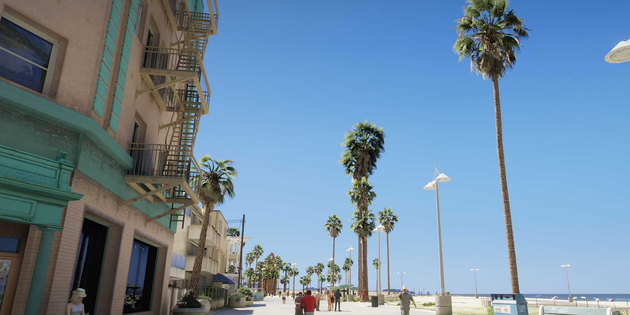 Пляж из San Andreas, GTA 5, улучшенный с модом NaturalVision Enhanced.