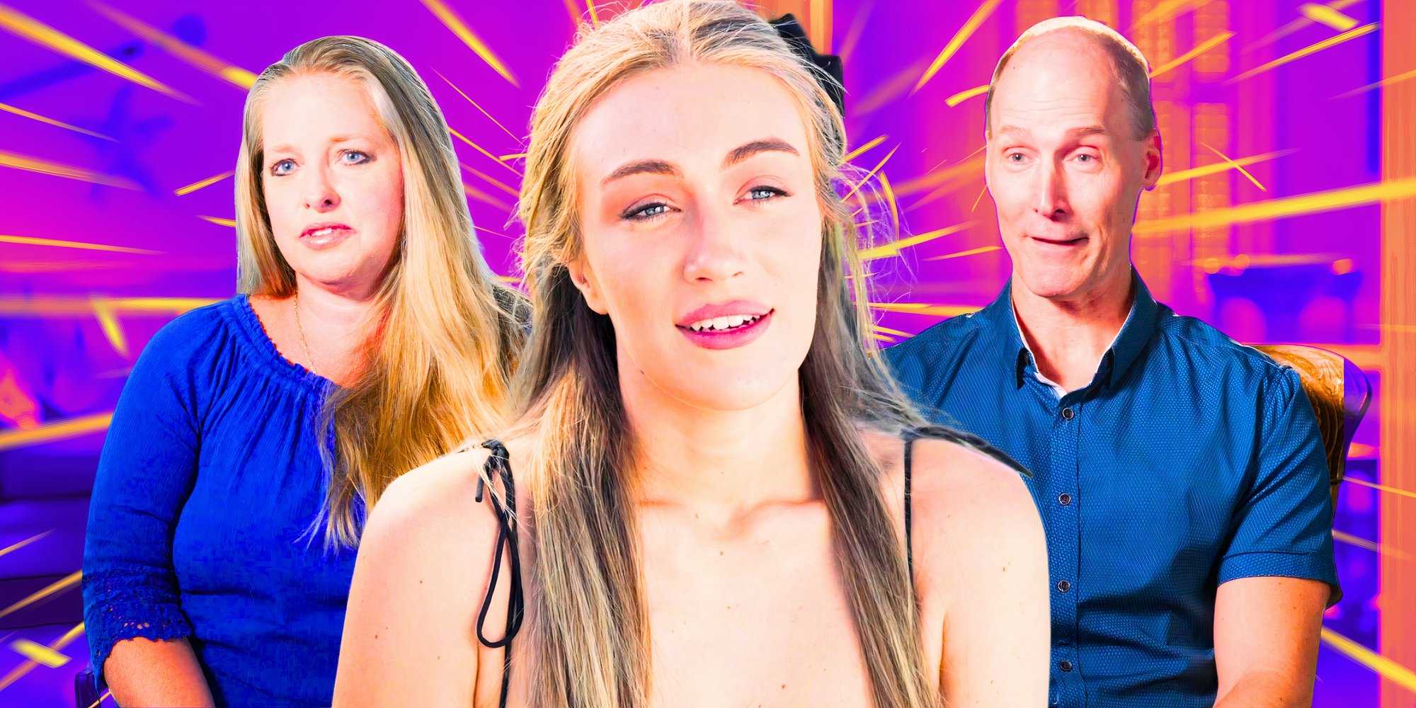 Вероника Петерс из "Welcome to plathville" с Ким и Бари Плат на заднем плане