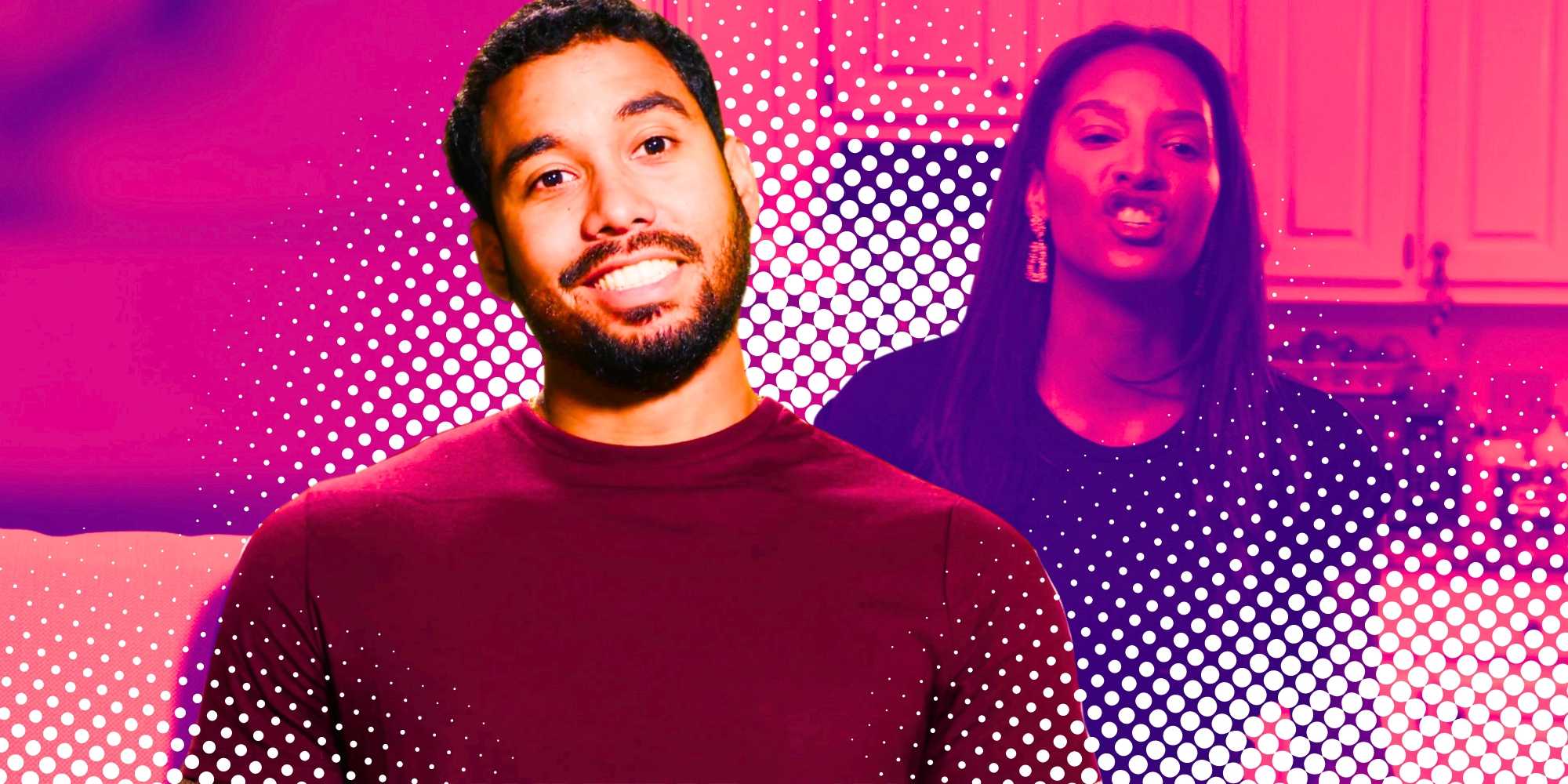 Pedro Jimeno из *90 Day Fiancé* выглядит счастливым, Шантел Эверт находится на заднем плане