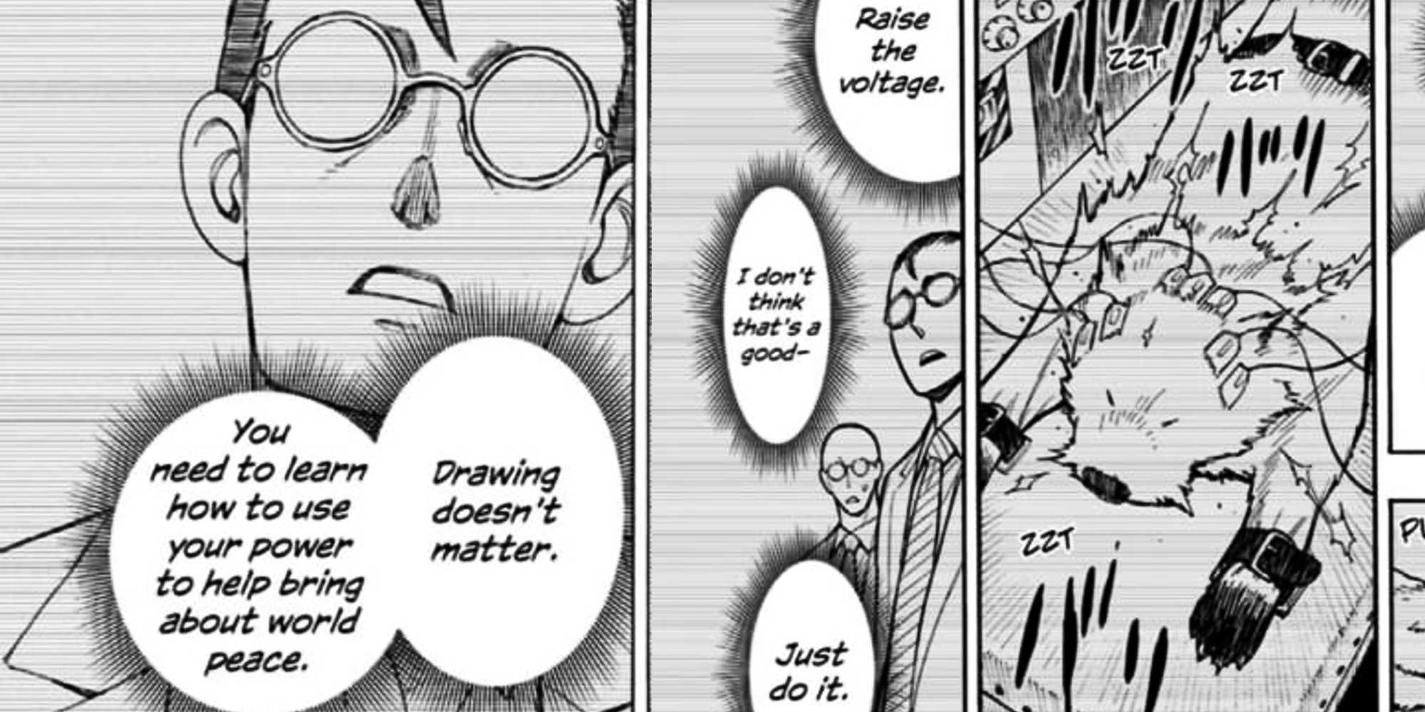 Ученый со стеклянными очками из Spy x Family, как показано во флэшбэке Ани и Бонда