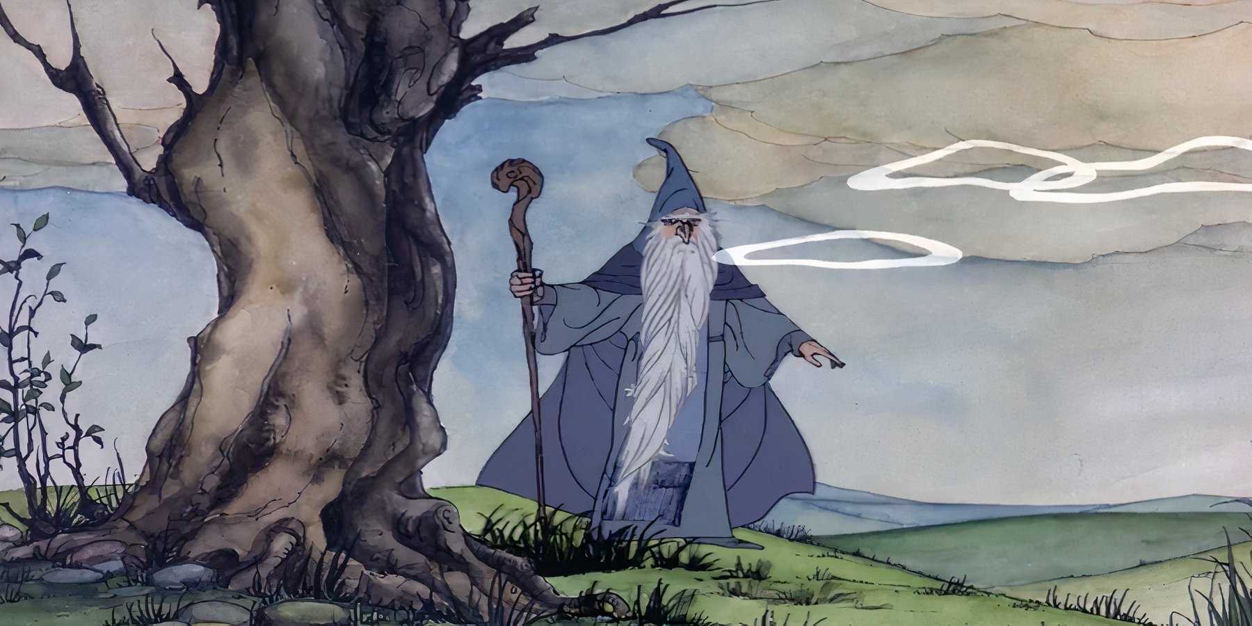 Гандальф Серый из мультфильма "Хоббит" 1977 года появляется в Шире