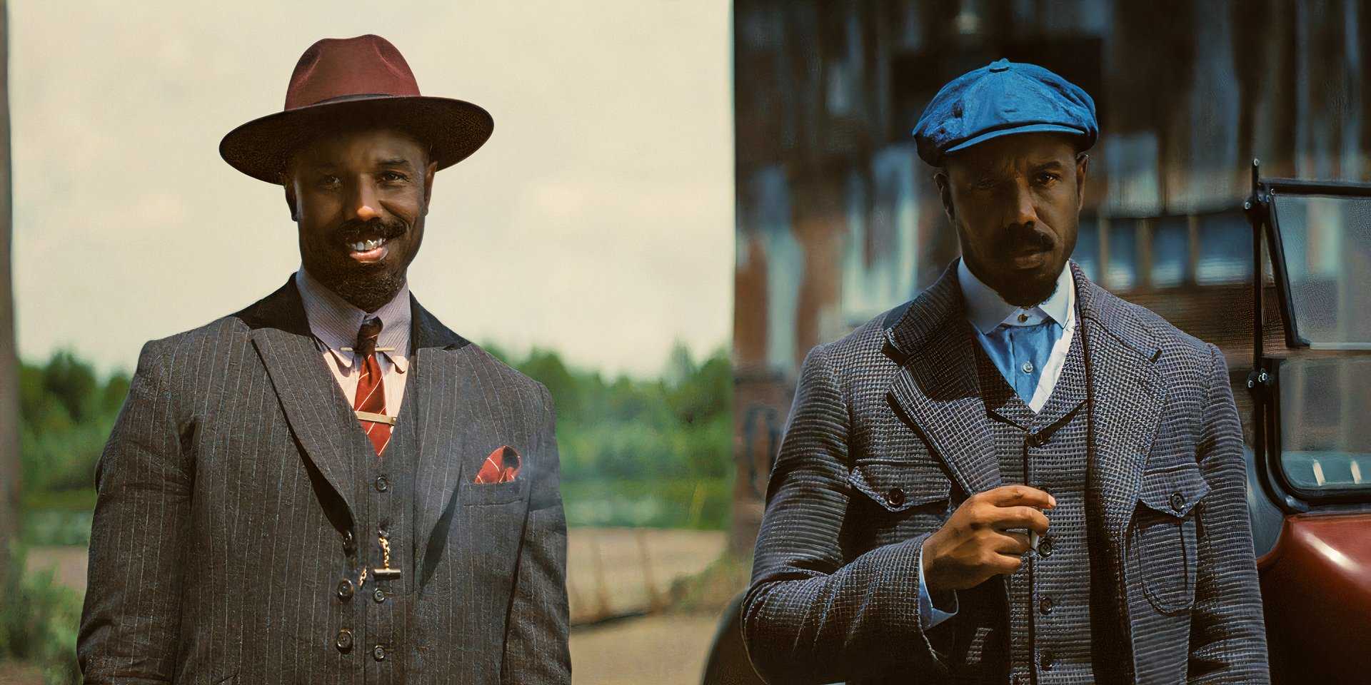 Michael B. Jordan's Smoke and Stack standing next to each other in Sinners