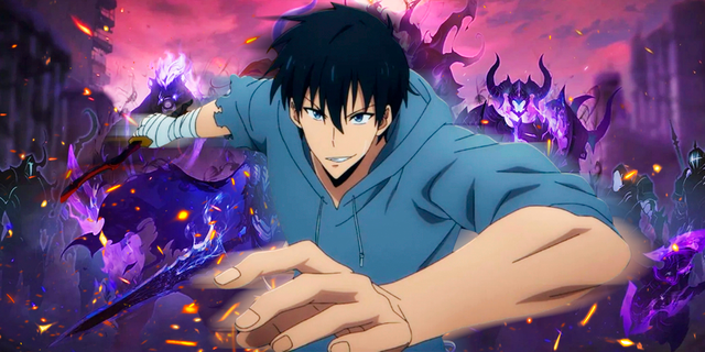 Solo Leveling - Sung Jinwoo прыгает к экрану со своими солдатами-тенью