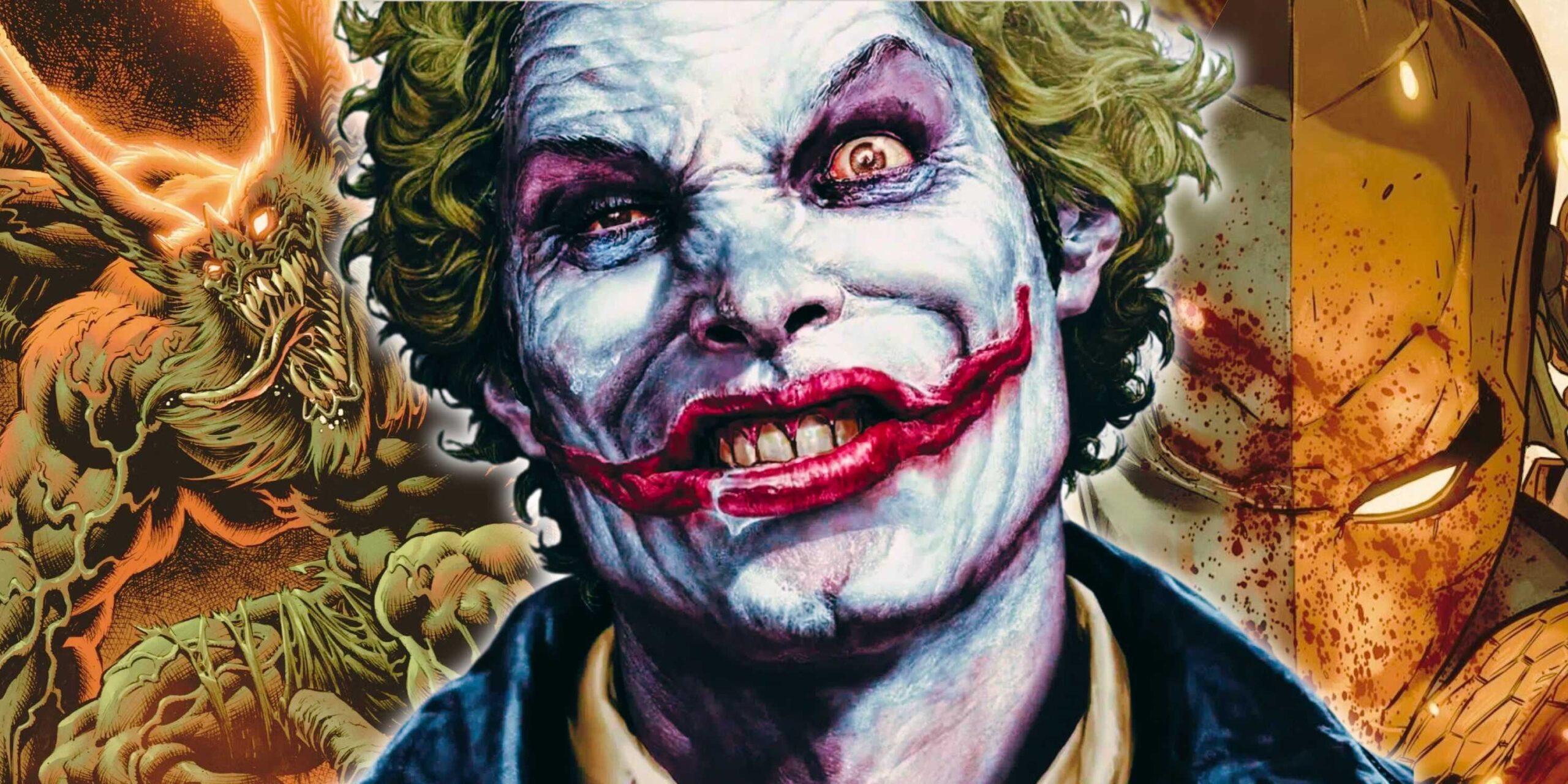 Композитное изображение: Человек-Морской, Джокер и Стрелок