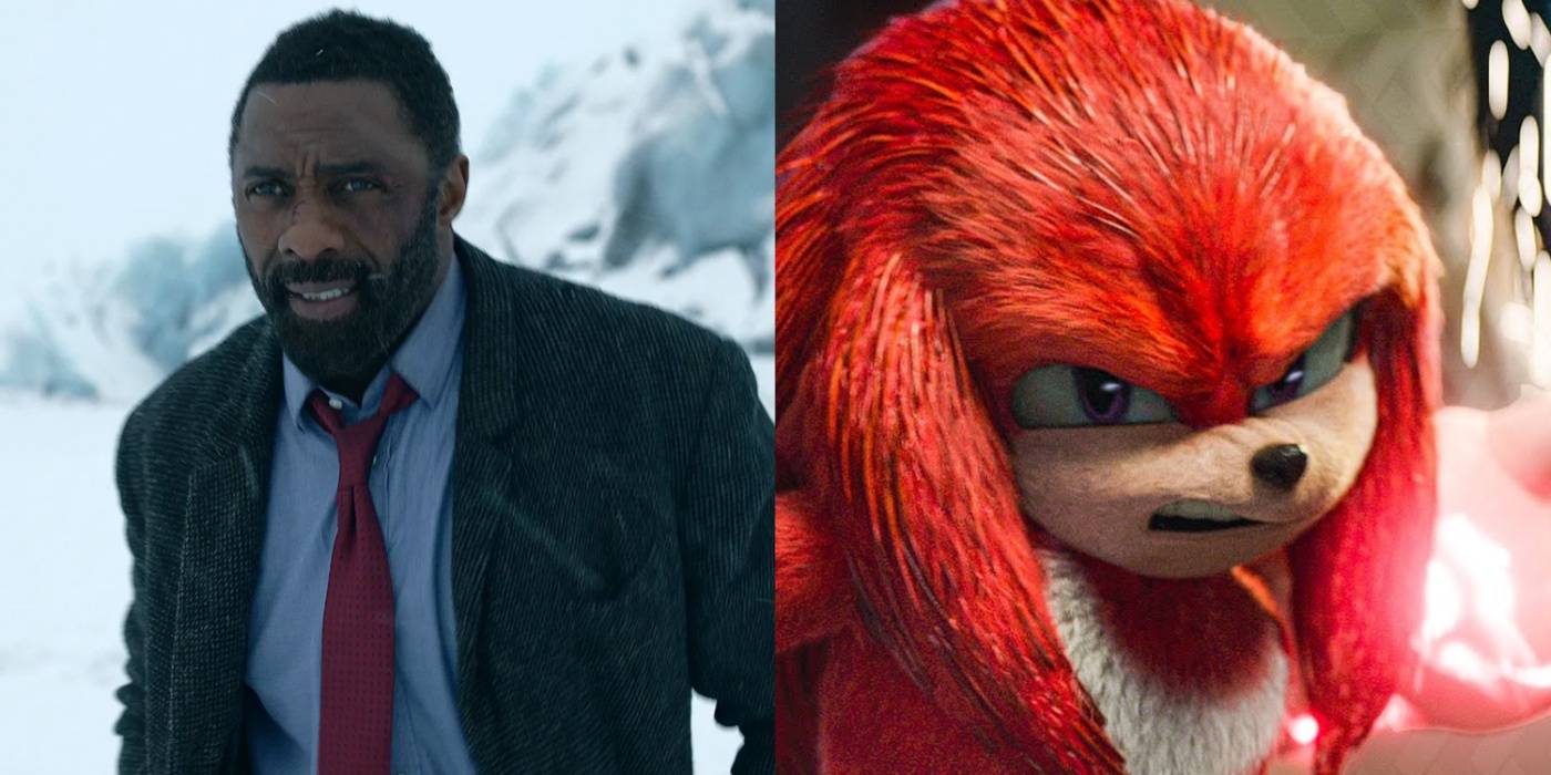 Разделенное изображение Идриса Элба и Кнака