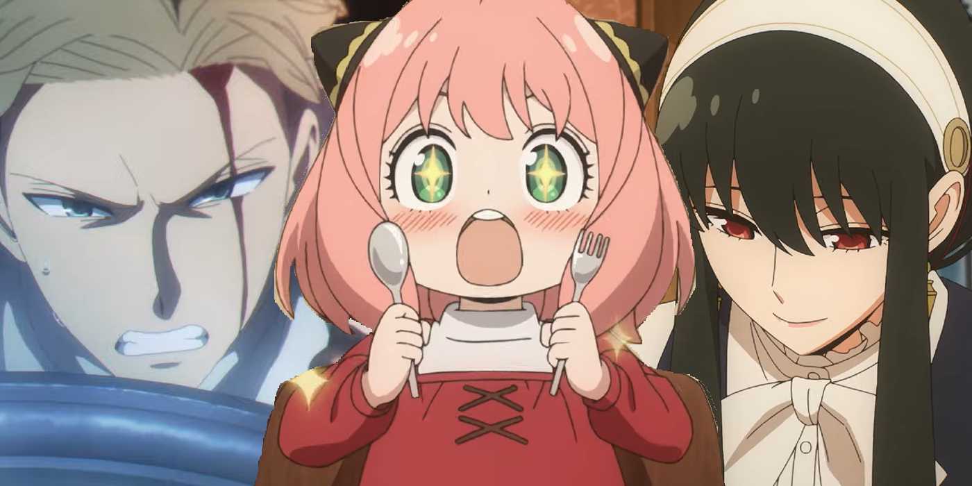 Скриншоты трейлера «Spy x Family Code: White» с изображением семьи Форджеров в различных экшн-сценах.